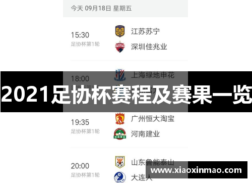 2021足协杯赛程及赛果一览